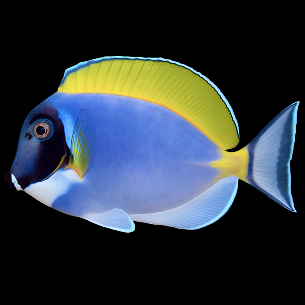 Powder blue tang 5-6” Sri Lanka (Acanthurus leucosternon)